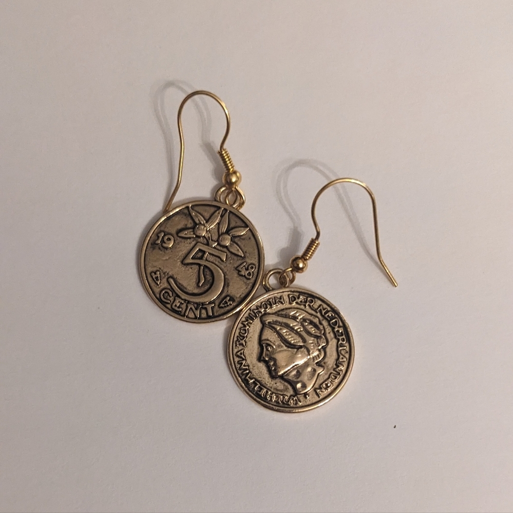 Gold Coin Earrings
